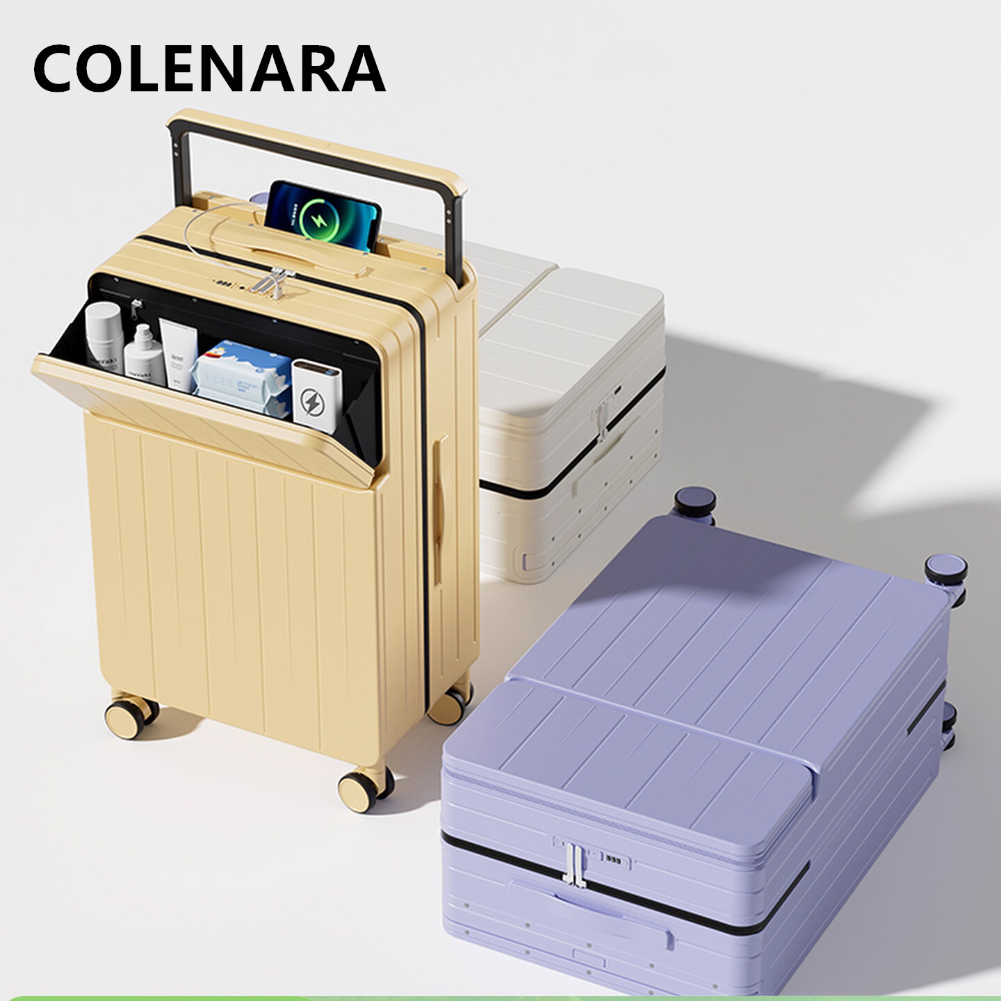 Front Opening Laptop Luggage 24 Inch - حقيبة سفر متعددة الوظائف من كولينارا