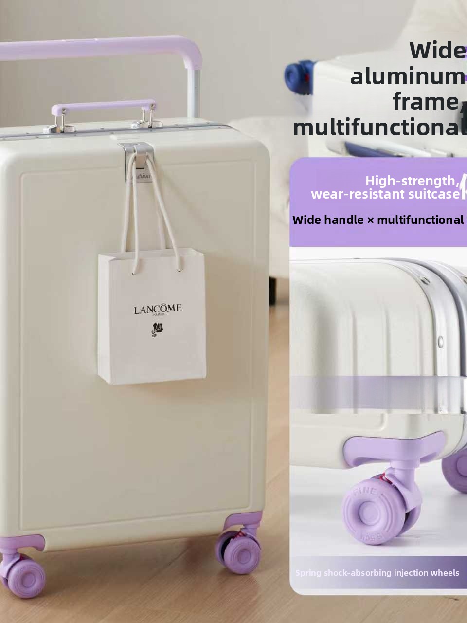 Aluminum Frame Carry On Luggage - حقيبة سفر جديدة كبيرة السعة بإطار