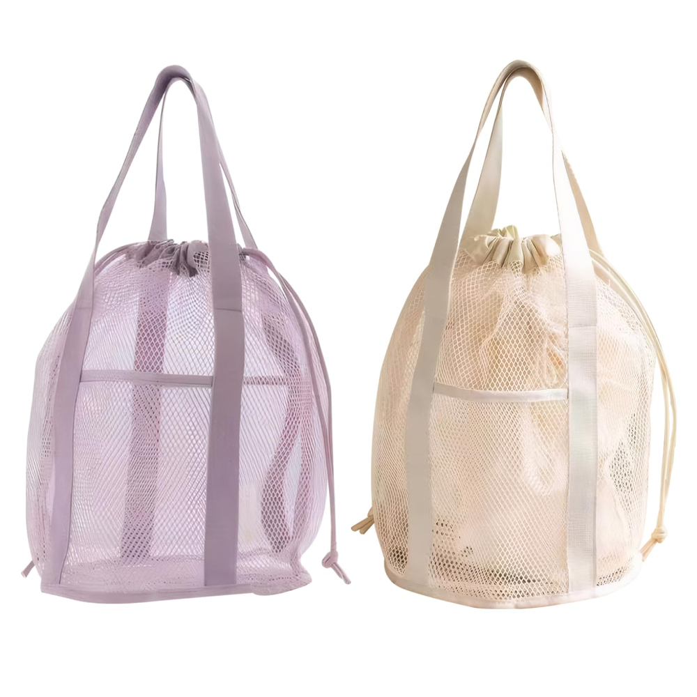 Cosmetic Bags - حقيبة مستلزمات السفر الشبكية المفرغة القابلة