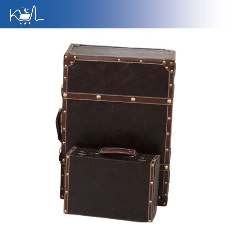 Retro Vintage Trunk Suitcase - صندوق تخزين على شكل حقيبة سفر