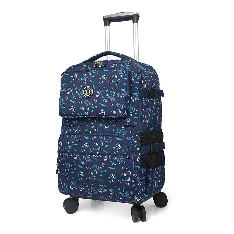 Foldable Rolling Luggage Bag - حقيبة سفر نسائية بعجلات ، حقيبة