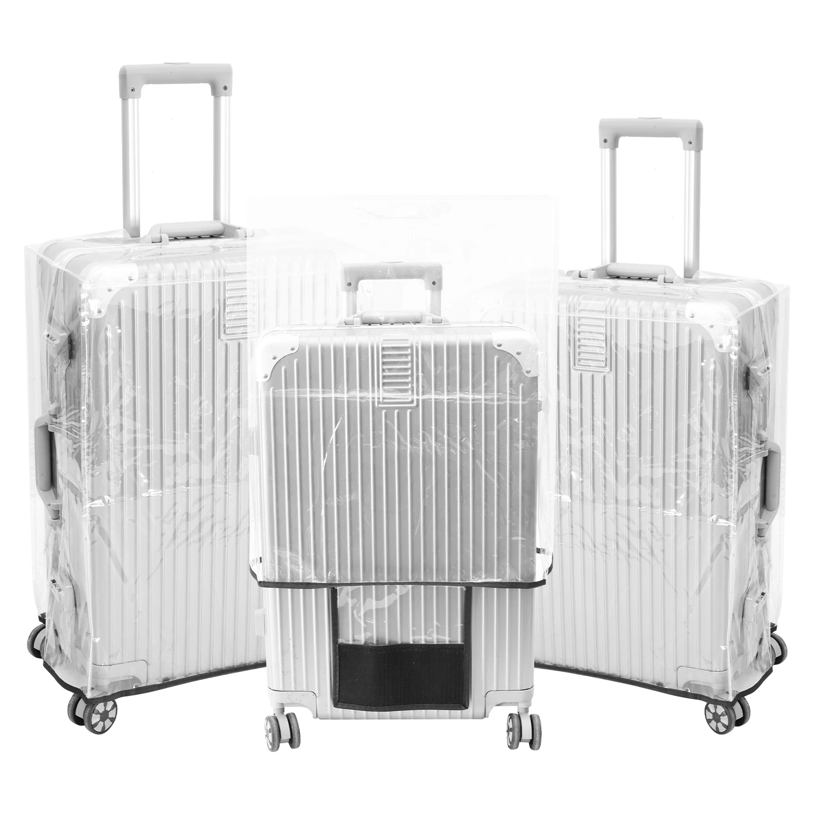 Luggage Protective Cover Transparent - 3 قطع غطاء حماية شفاف للأمتعة