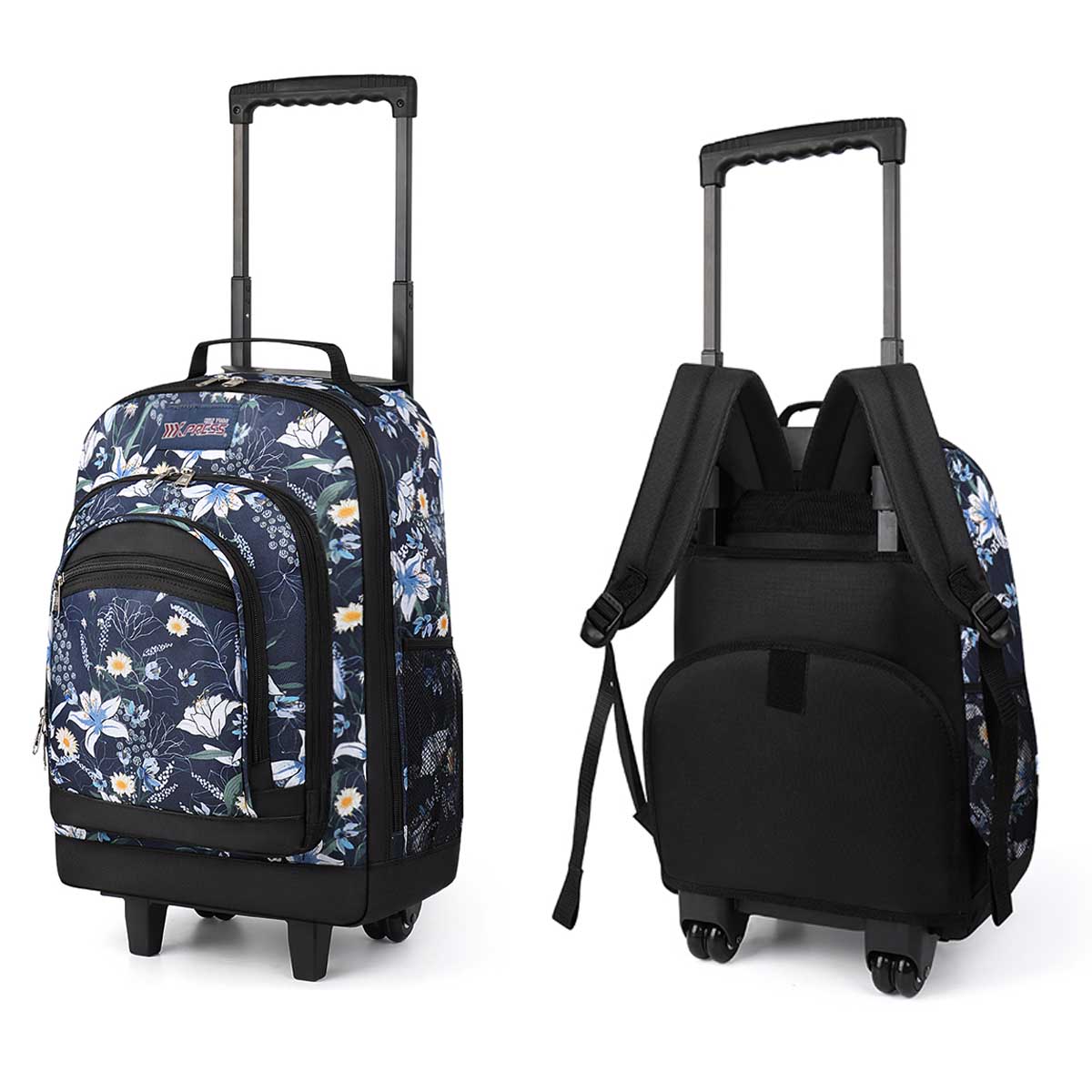Foldable Rolling Luggage Bag - حقائب ظهر متدحرجة للبالغين ، حقيبة