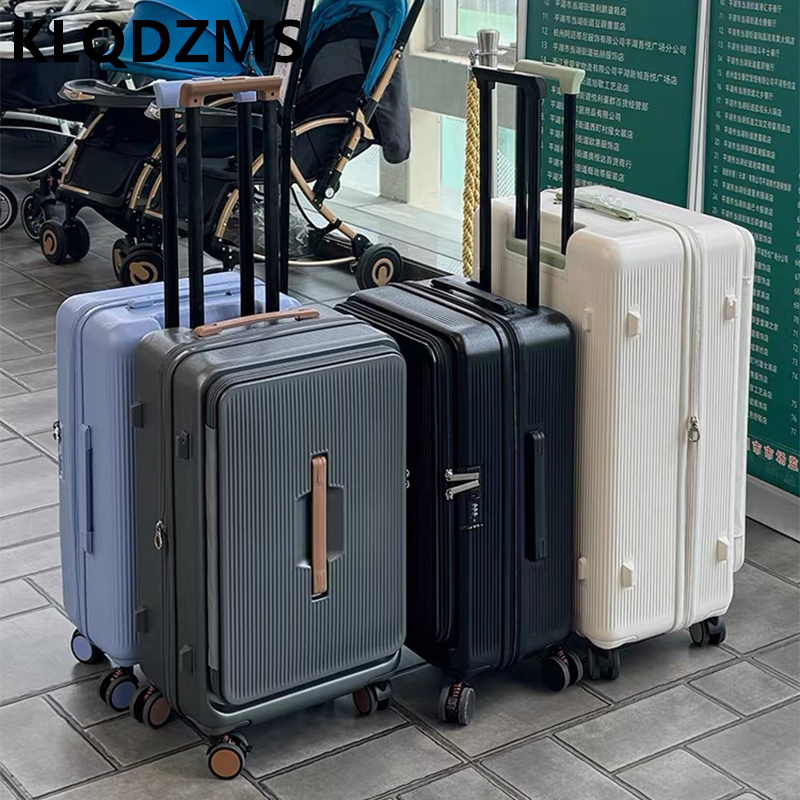 Front Opening Laptop Luggage 24 Inch - حقيبة سفر بعجلات من KLQDZMS بفتحة
