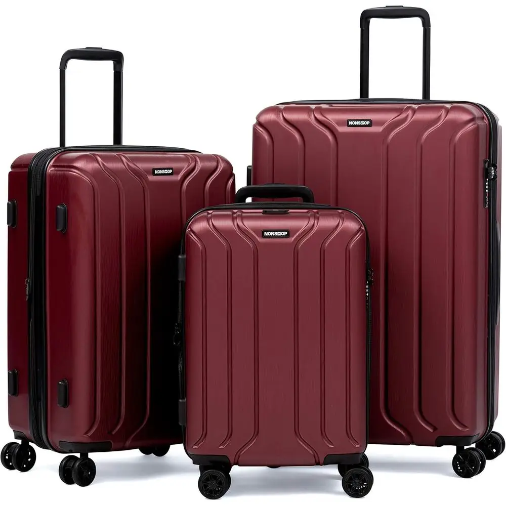 Expandable Hard Shell Luggage Set - مجموعة حقائب سفر قابلة للتوسيع مع
