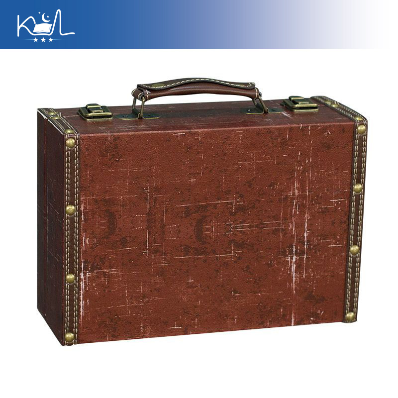 Retro Vintage Trunk Suitcase - صندوق تخزين على شكل حقيبة سفر