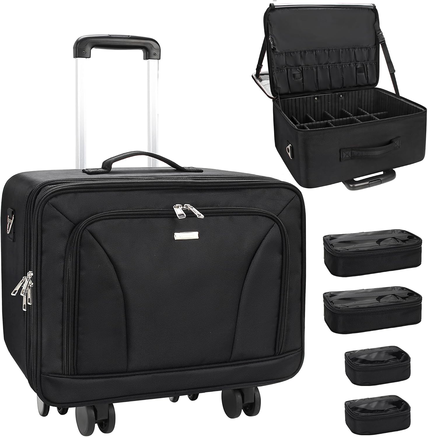 Travel Bags - حقيبة مكياج كبيرة الحجم بعجلات للسفر