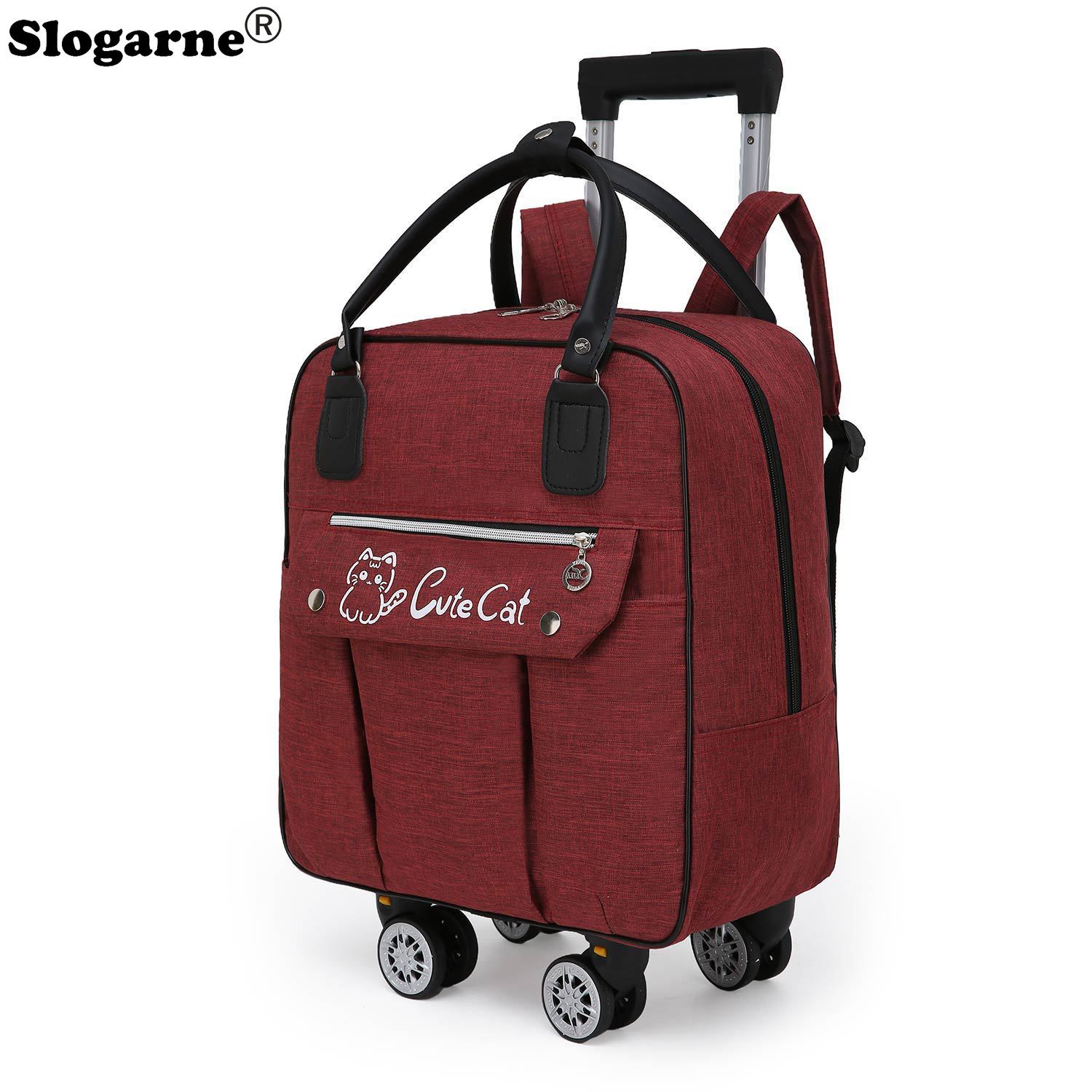 Foldable Rolling Luggage Bag - عربة سعة كبيرة حقيبة سفر عجلات