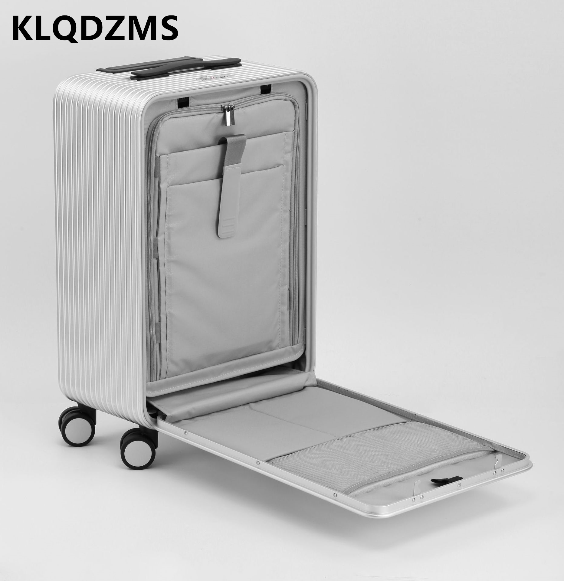 Front Opening Laptop Luggage 24 Inch - KLQDZMS الأمتعة جميع سبائك الألومنيوم والمغنيسيوم