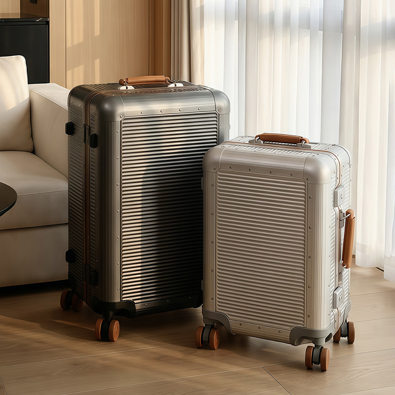 Aluminum Frame Carry On Luggage - حقيبة سفر كبيرة بإطار من الألومنيوم