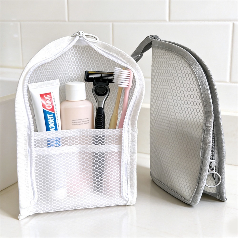 Cosmetic Bags - حقيبة مستلزمات شخصية شبكية قابلة للتنفس