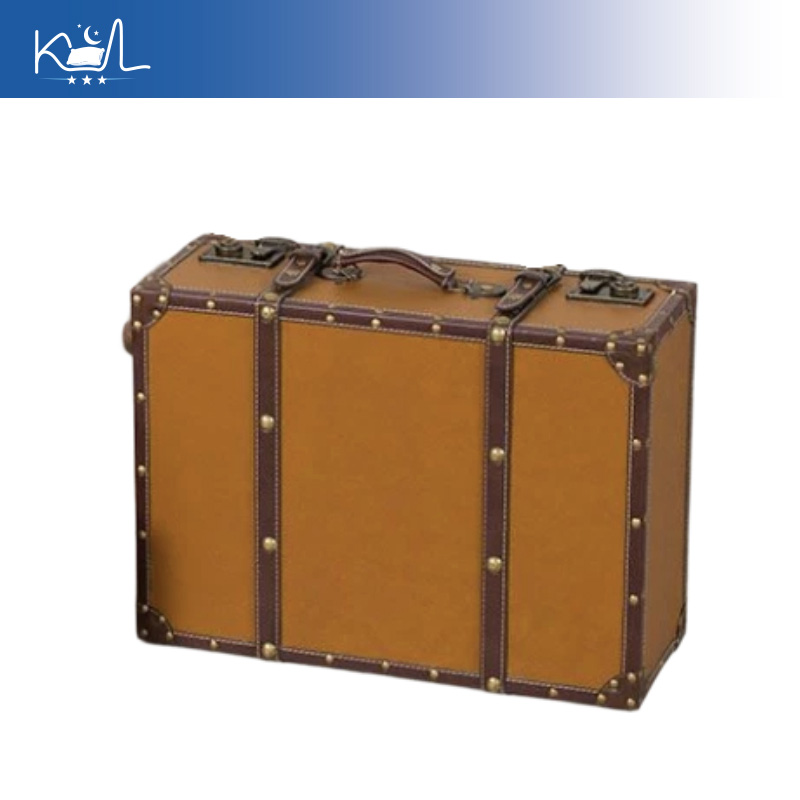 Retro Vintage Trunk Suitcase - صندوق تخزين بتصميم حقيبة سفر عتيقة