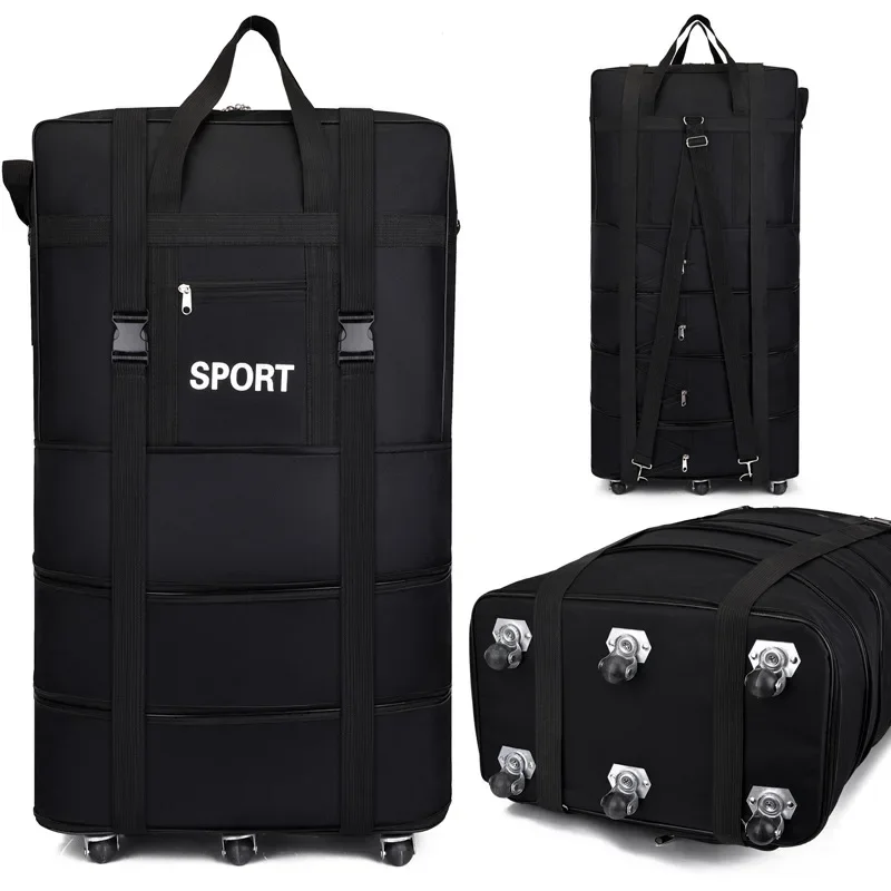 Foldable Rolling Luggage Bag - بالإضافة إلى حقيبة فحص شركة الطيران