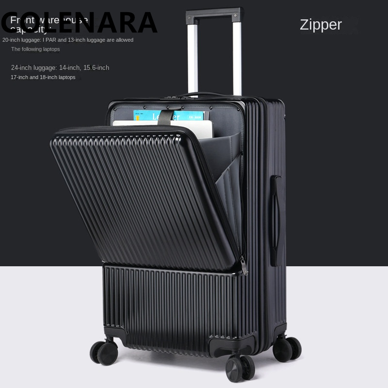 حقيبة سفر كولينارا 20 و22 و24  - مراجعة Front Opening Laptop Luggage 24 Inch وسعره