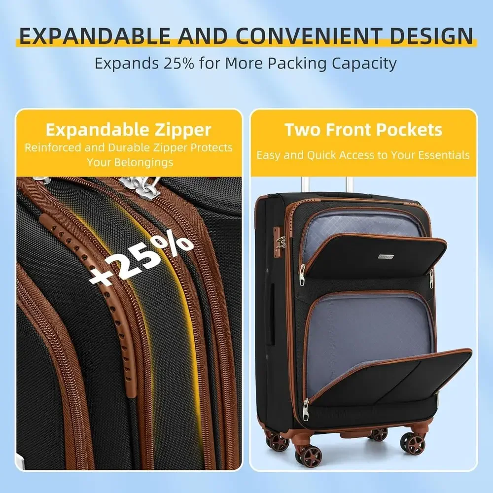 مجموعة حقائب سفر قابلة للتوسيع - مراجعة Expandable Hard Shell Luggage Set وسعره
