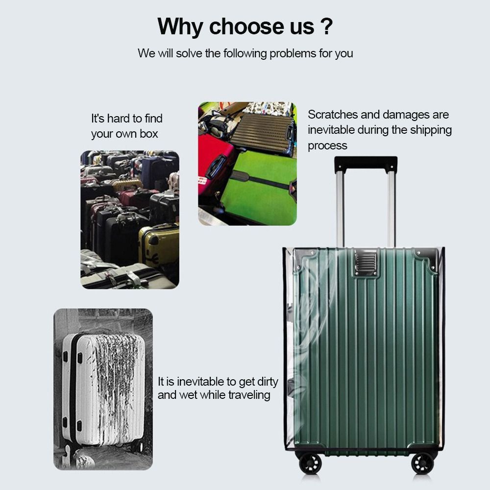 غطاء حماية للأمتعة شفاف بالكام - مراجعة Waterproof Suitcase Cover Protector وسعره