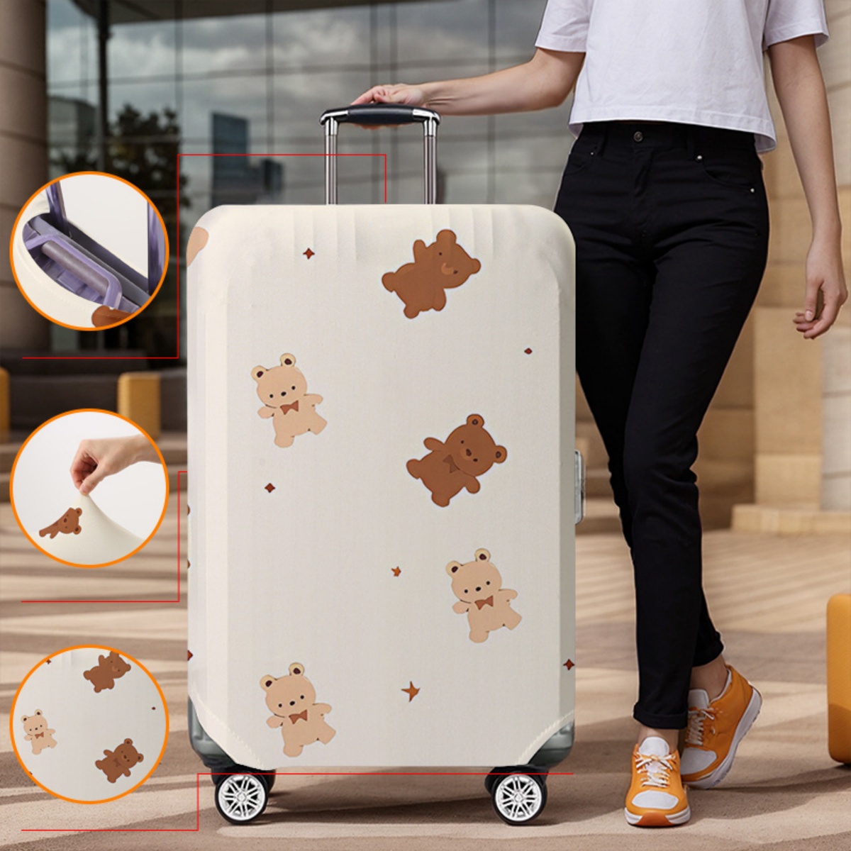 غطاء حماية للأمتعة مرن مقاوم ل - مراجعة Waterproof Suitcase Cover Protector وسعره