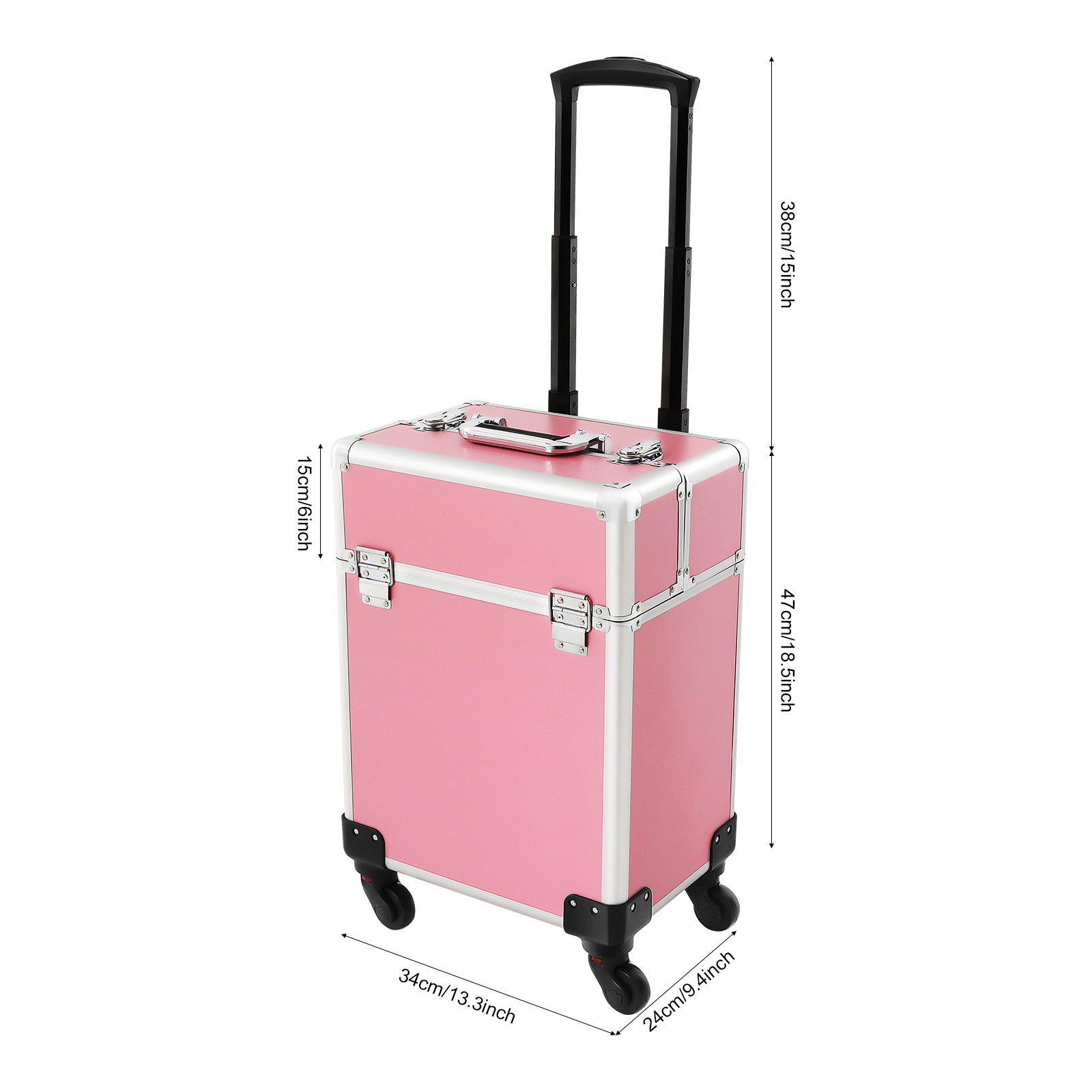 حقيبة مكياج متنقلة بعجلات مع م - مراجعة Travel Bags وسعره