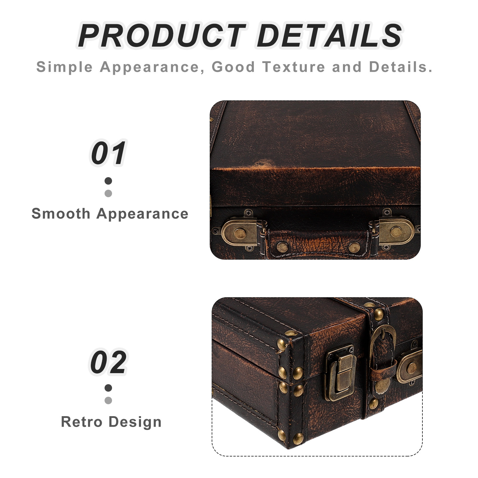 صندوق خشبي عتيق للتخزين وعرض ا - مراجعة Retro Vintage Trunk Suitcase وسعره