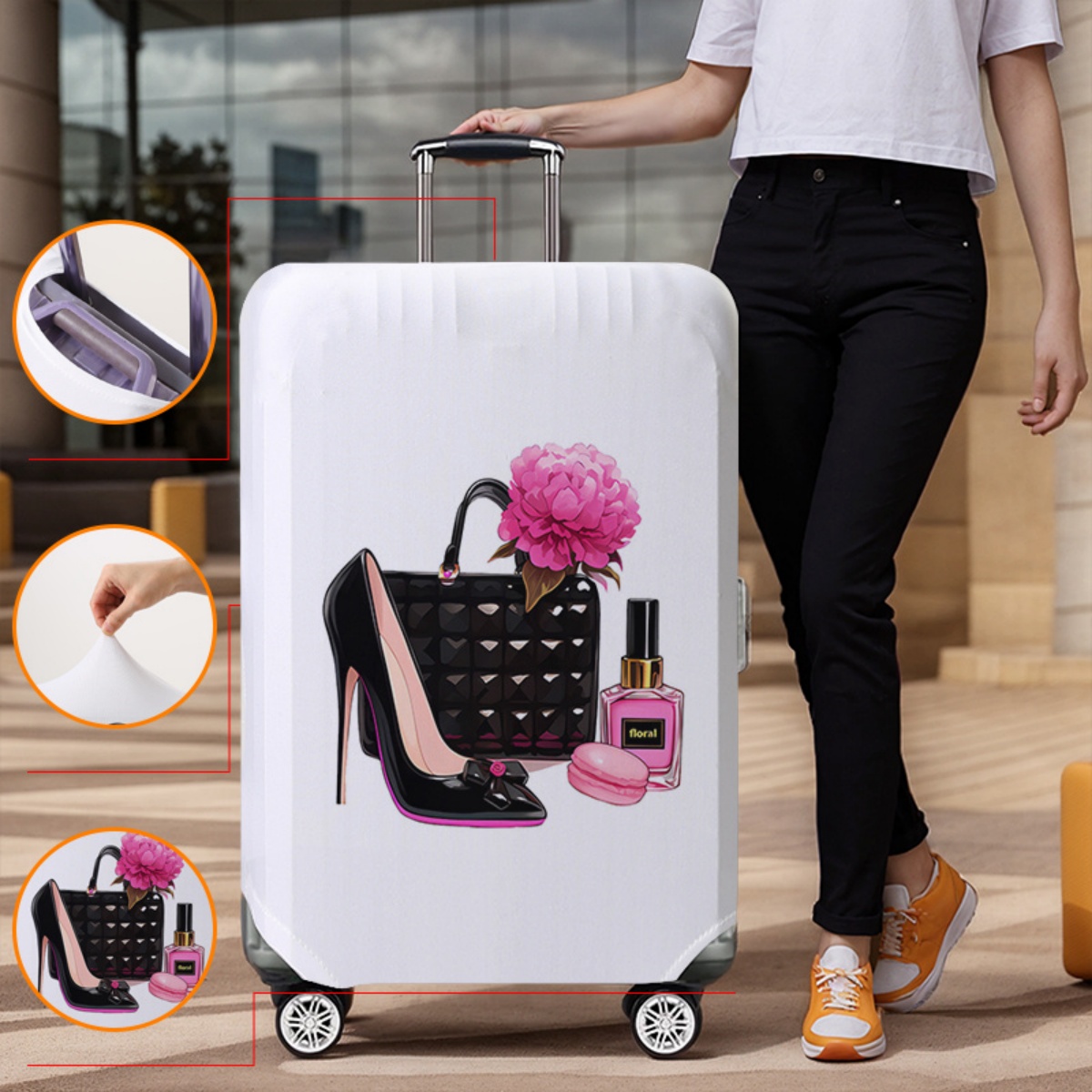 غطاء حماية للأمتعة مرن مقاوم ل - مراجعة Waterproof Suitcase Cover Protector وسعره