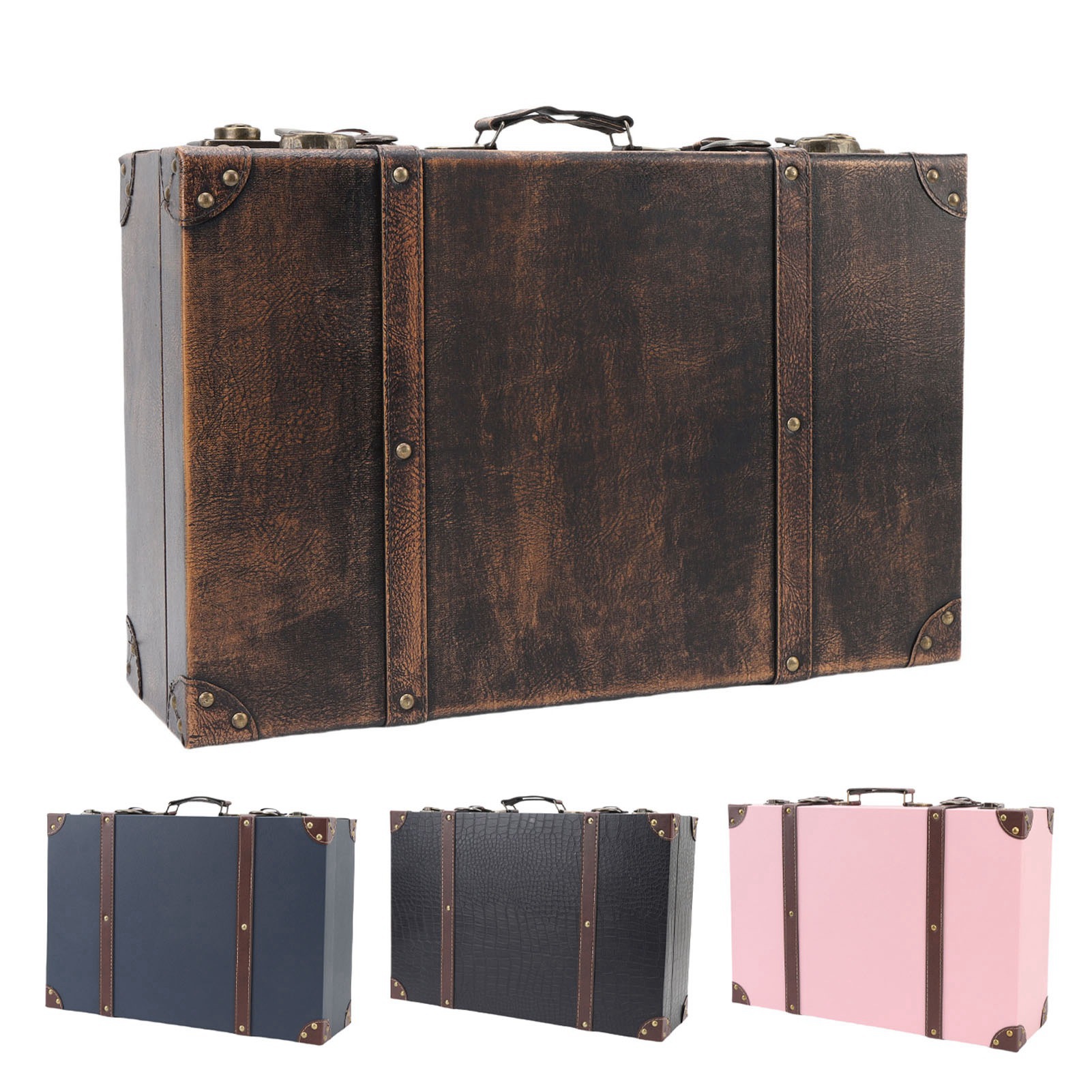 صندوق حقيبة سفر عتيق الطراز، د - مراجعة Retro Vintage Trunk Suitcase وسعره