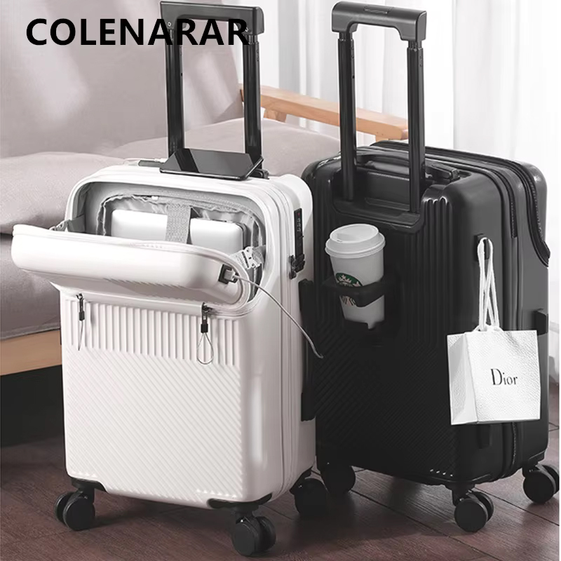 حقيبة سفر كولينارا قابلة للشحن - مراجعة Front Opening Laptop Luggage 24 Inch وسعره