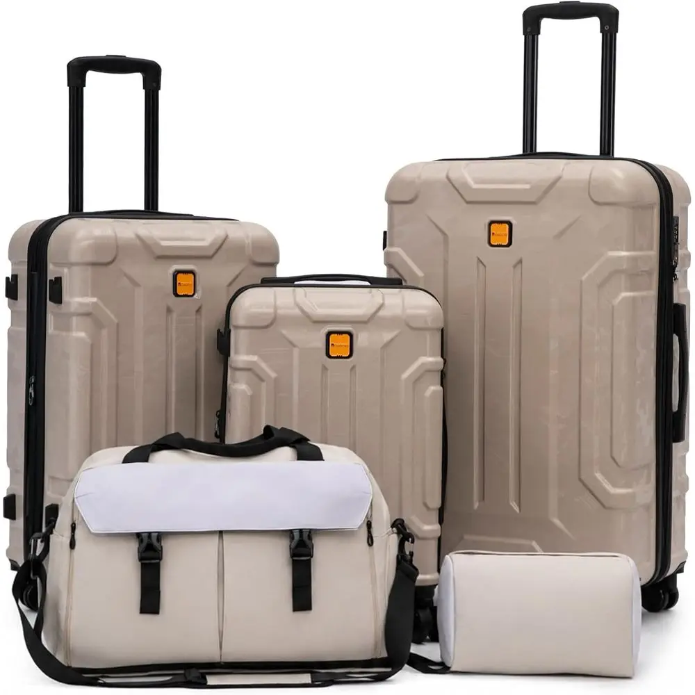 مجموعة حقائب سفر صلبة من 5 قطع - مراجعة Expandable Hard Shell Luggage Set وسعره