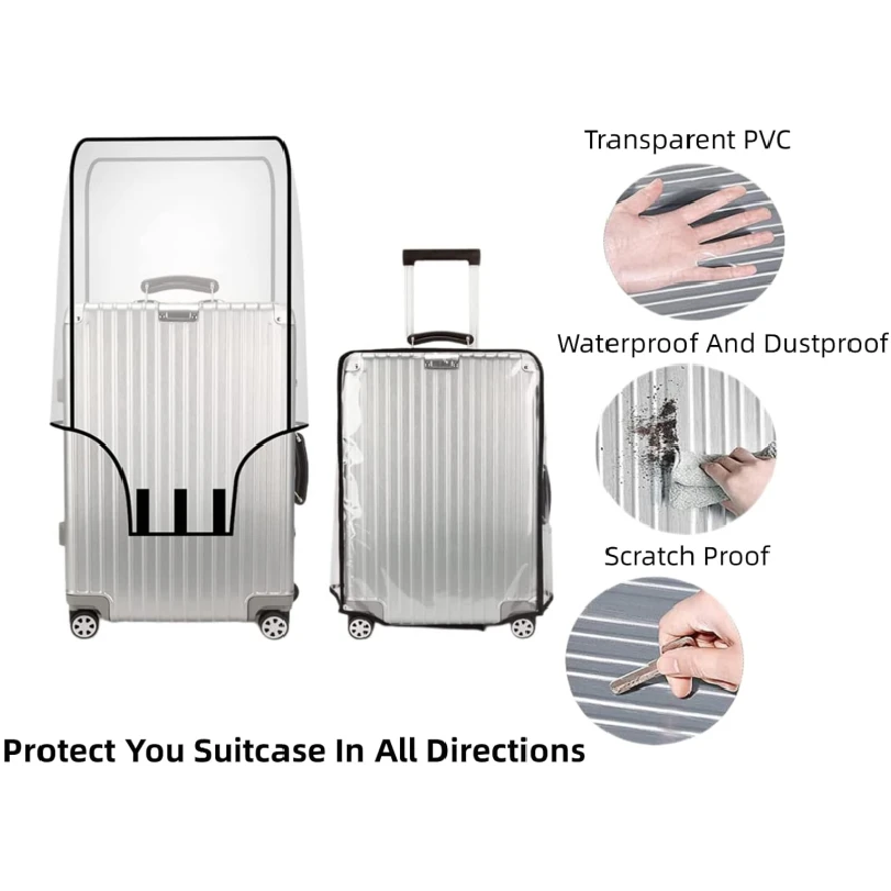 غطاء حقائب سفر جديد مقاس 20-30 - مراجعة Waterproof Suitcase Cover Protector وسعره
