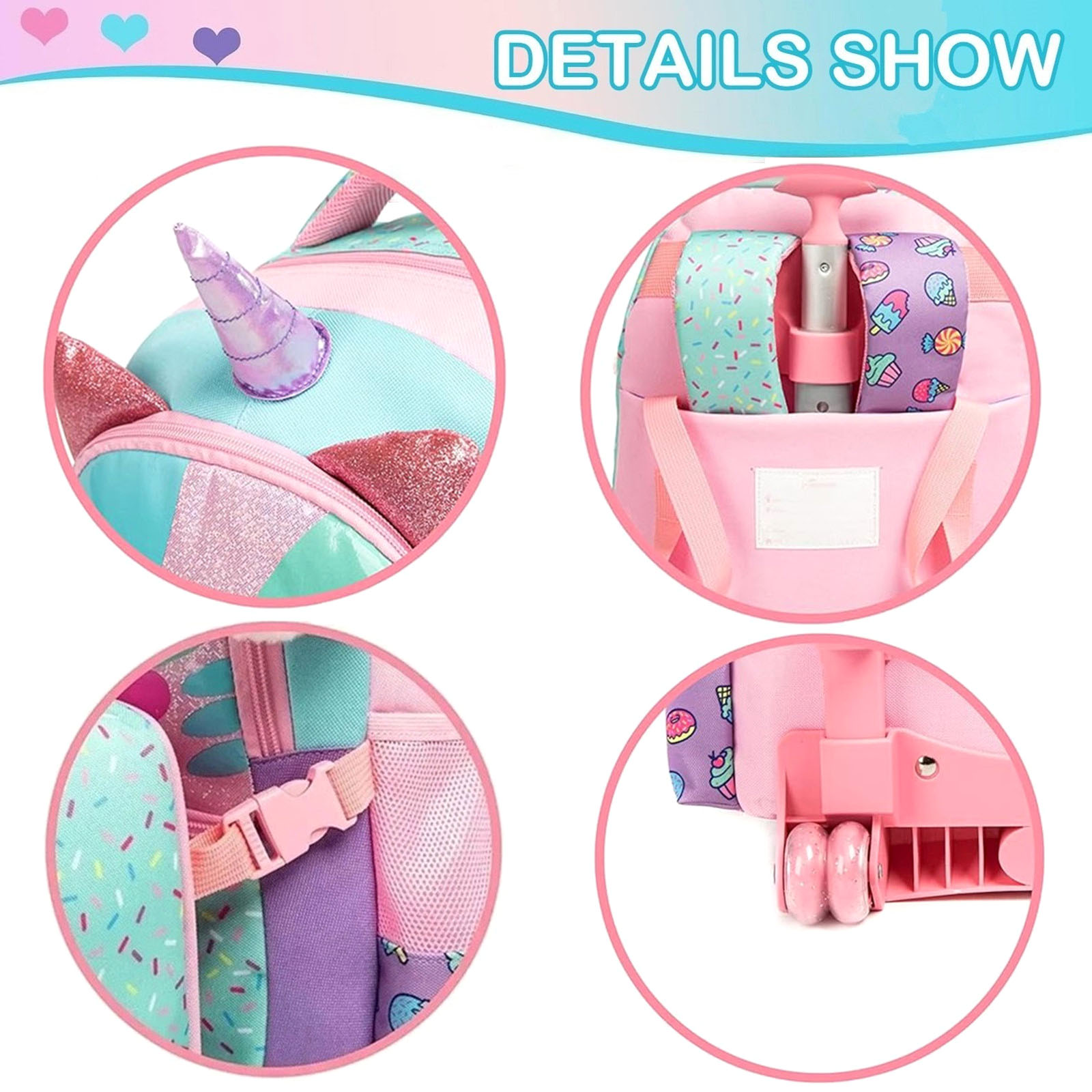 3 قطع من حقائب الظهر اللطيفة ل - مراجعة Foldable Rolling Luggage Bag وسعره
