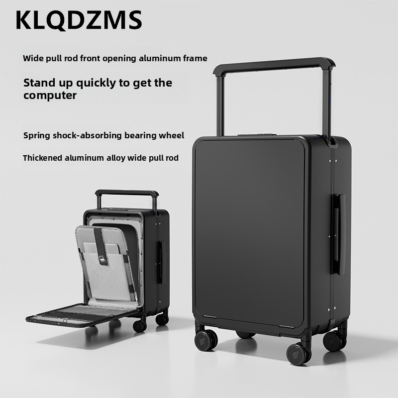حقيبة KLQDZMS للرجال مقاس 20 ب - مراجعة Spinner Wheel Rolling Suitcase 20 Inch وسعره