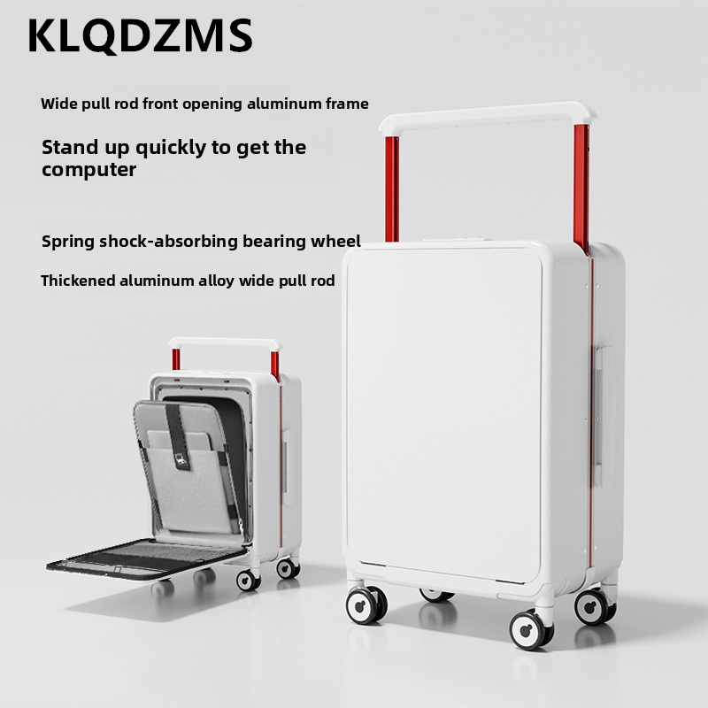حقيبة KLQDZMS للرجال مقاس 20 ب - مراجعة Spinner Wheel Rolling Suitcase 20 Inch وسعره