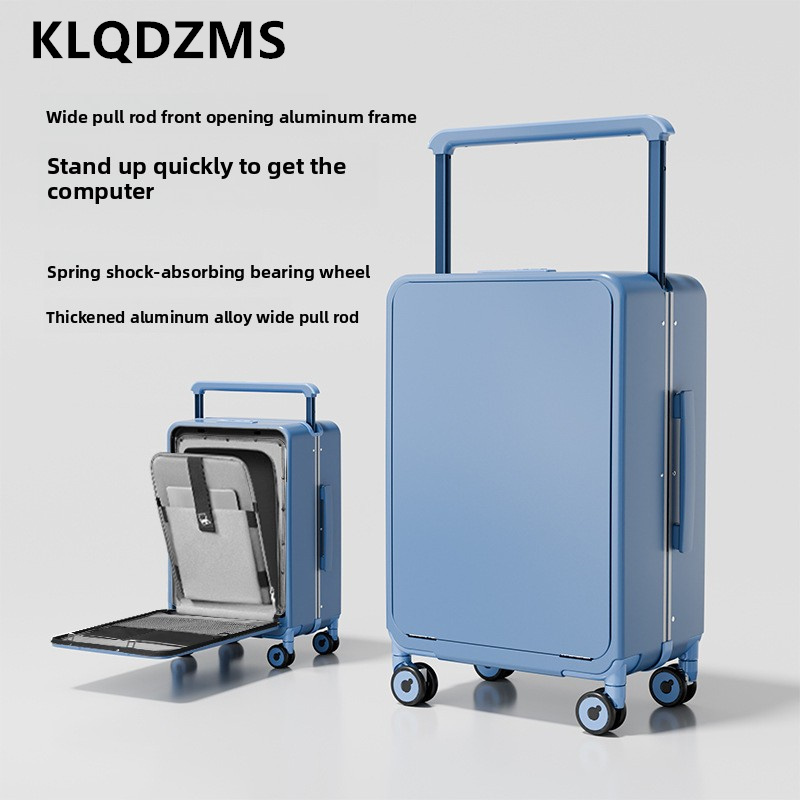 حقيبة KLQDZMS للرجال مقاس 20 ب - مراجعة Spinner Wheel Rolling Suitcase 20 Inch وسعره