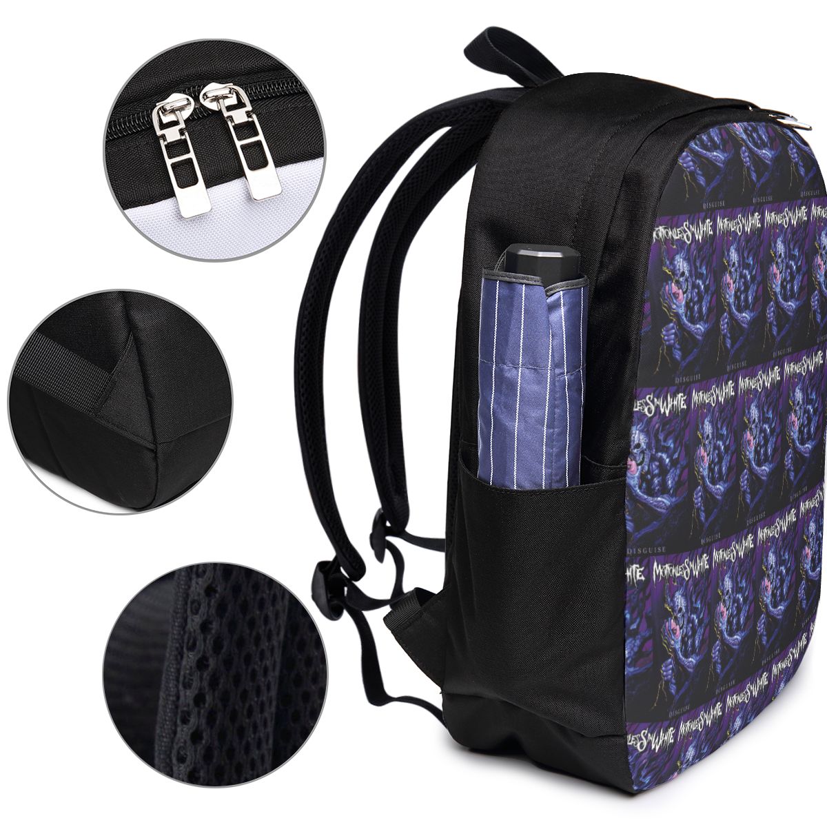 حقيبة ظهر بيضاء من Motionless  - مراجعة Travel Bags وسعره
