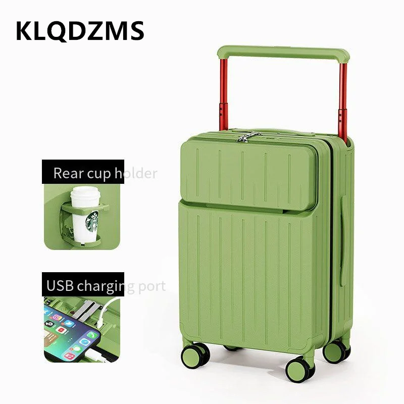 حقيبة سفر KLQDZMS بفتحة أمامية - مراجعة Front Opening Laptop Luggage 24 Inch وسعره