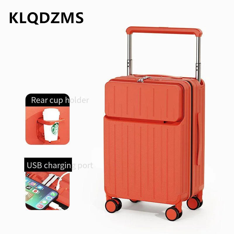 حقيبة سفر KLQDZMS بفتحة أمامية - مراجعة Front Opening Laptop Luggage 24 Inch وسعره