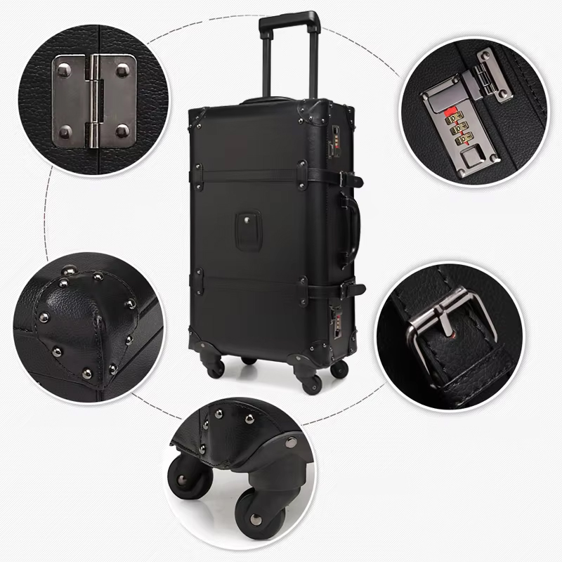 جديد ريترو المتداول الأمتعة سب - مراجعة Retro Vintage Trunk Suitcase وسعره
