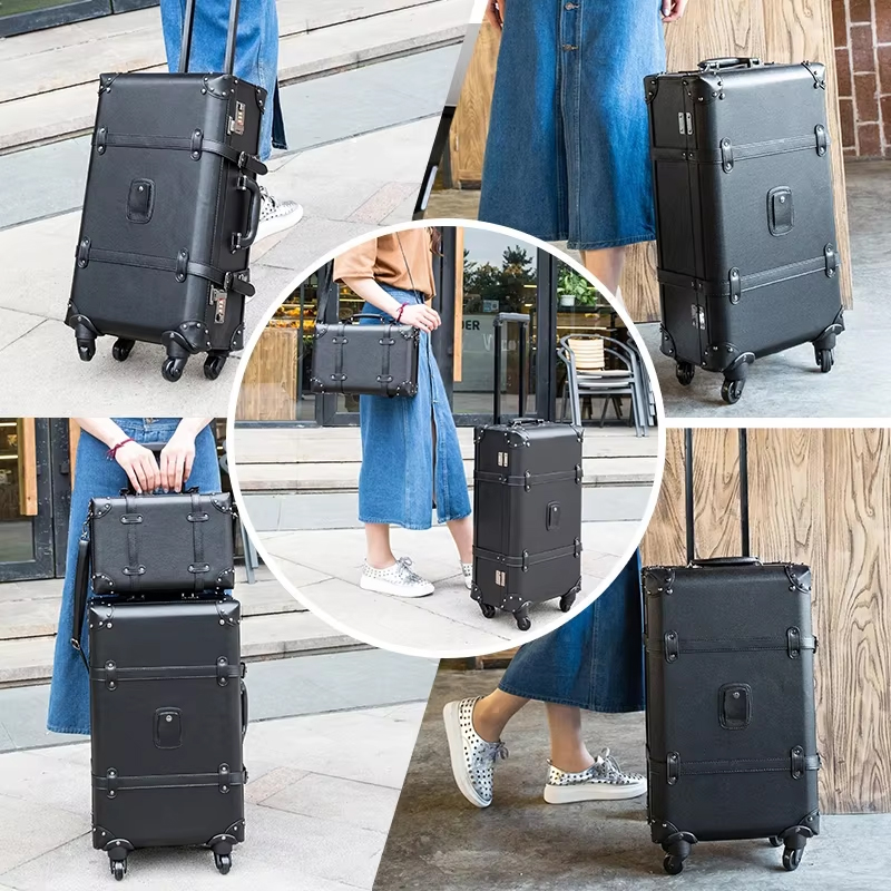 جديد ريترو المتداول الأمتعة سب - مراجعة Retro Vintage Trunk Suitcase وسعره