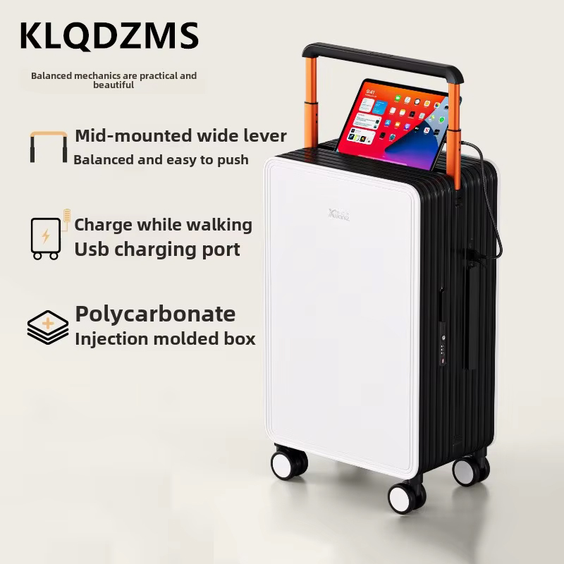 KLQDZMS الأمتعة ABS + PC الصعو - مراجعة Spinner Wheel Rolling Suitcase 20 Inch وسعره