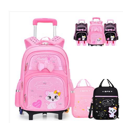 مجموعة حقائب ظهر مدرسية متدحرج - مراجعة Foldable Rolling Luggage Bag وسعره