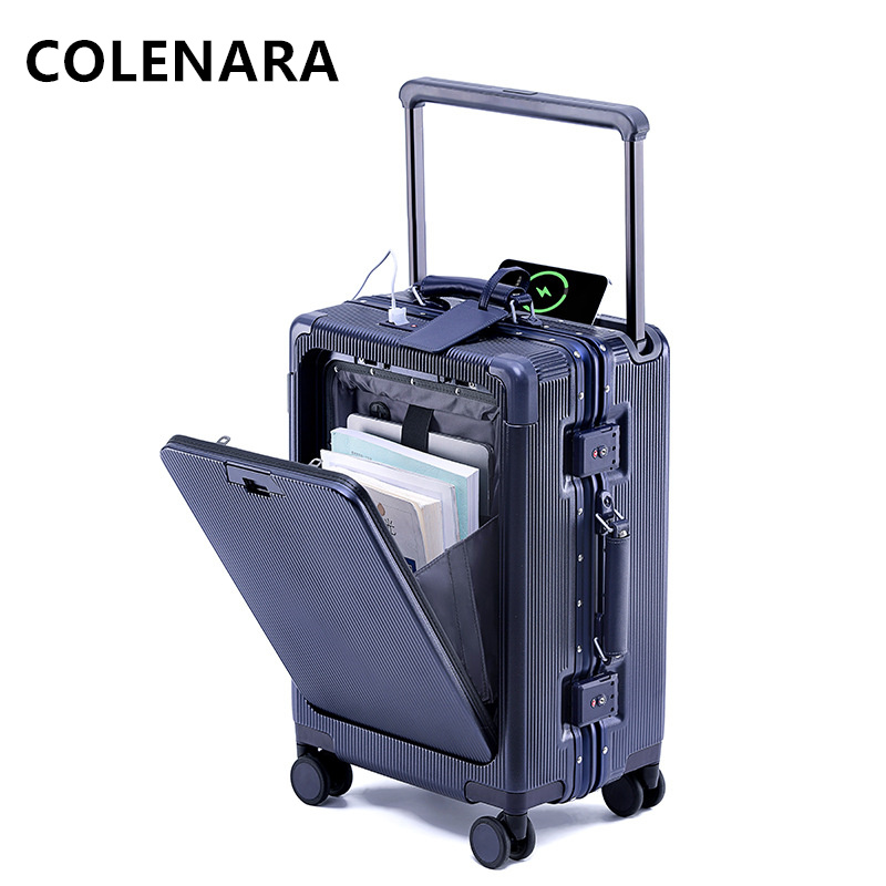 حقيبة لابتوب كولينارا 20 و24 و - مراجعة Front Opening Laptop Luggage 24 Inch وسعره