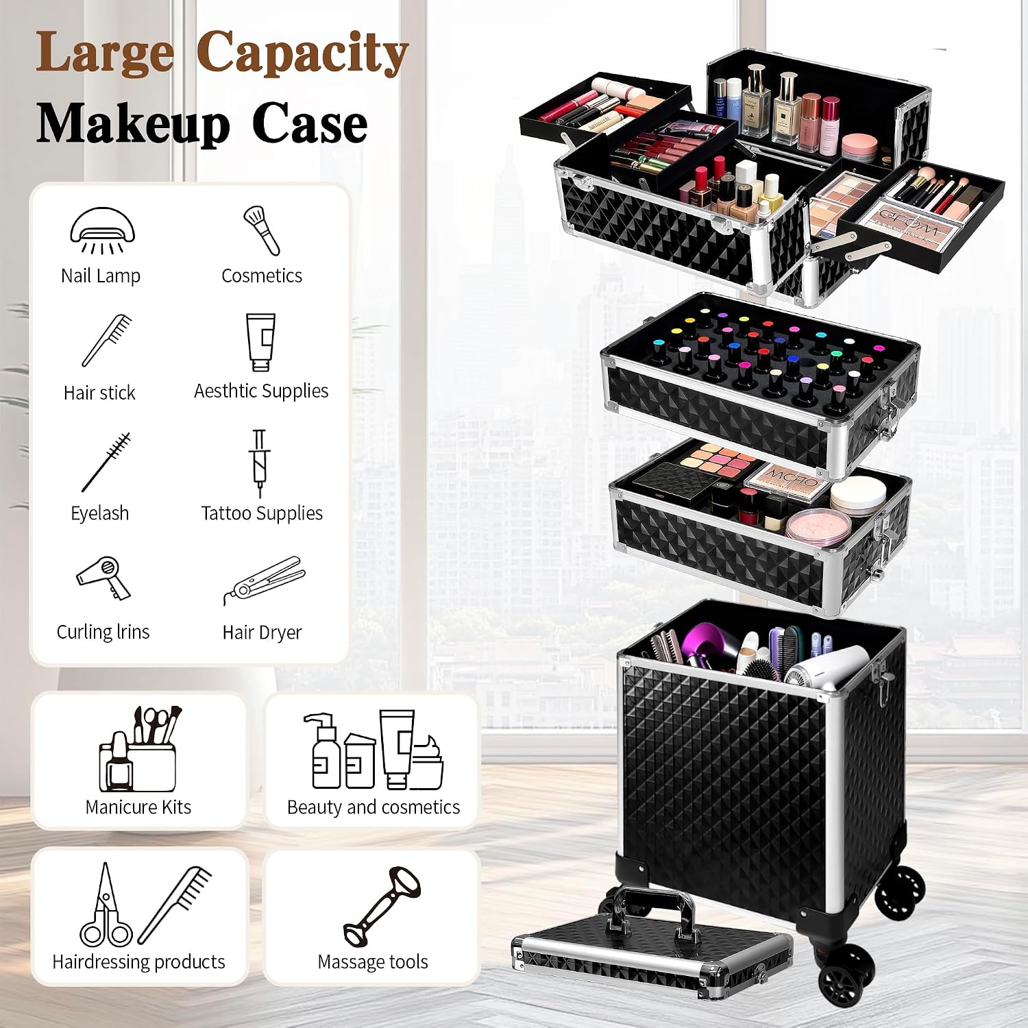 حقيبة مكياج متحركة، صندوق أمتع - مراجعة Luggage وسعره