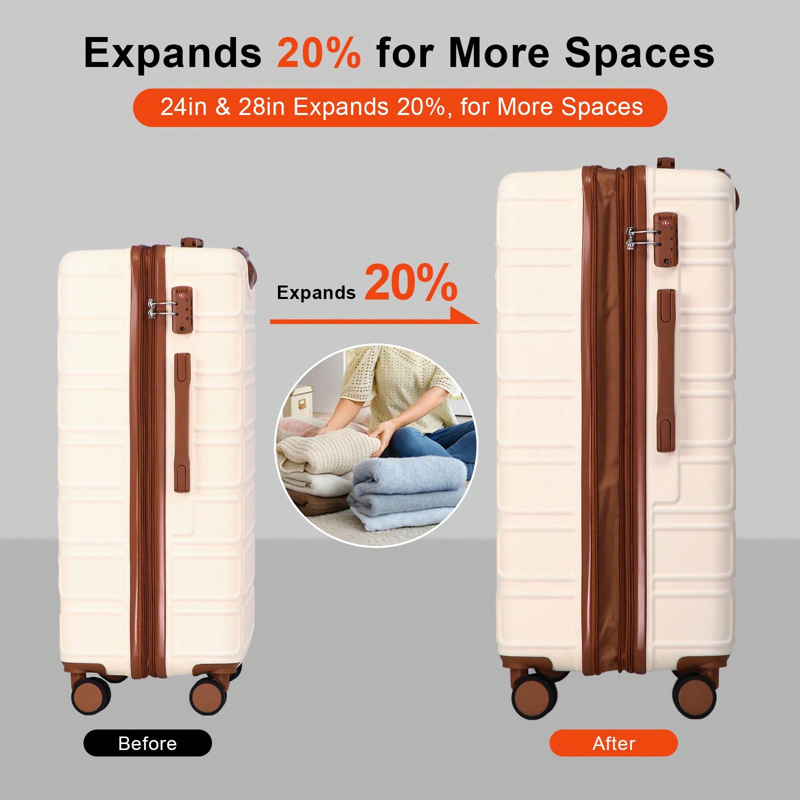 مجموعة حقائب سفر قابلة للتوسيع - مراجعة Expandable Hard Shell Luggage Set وسعره