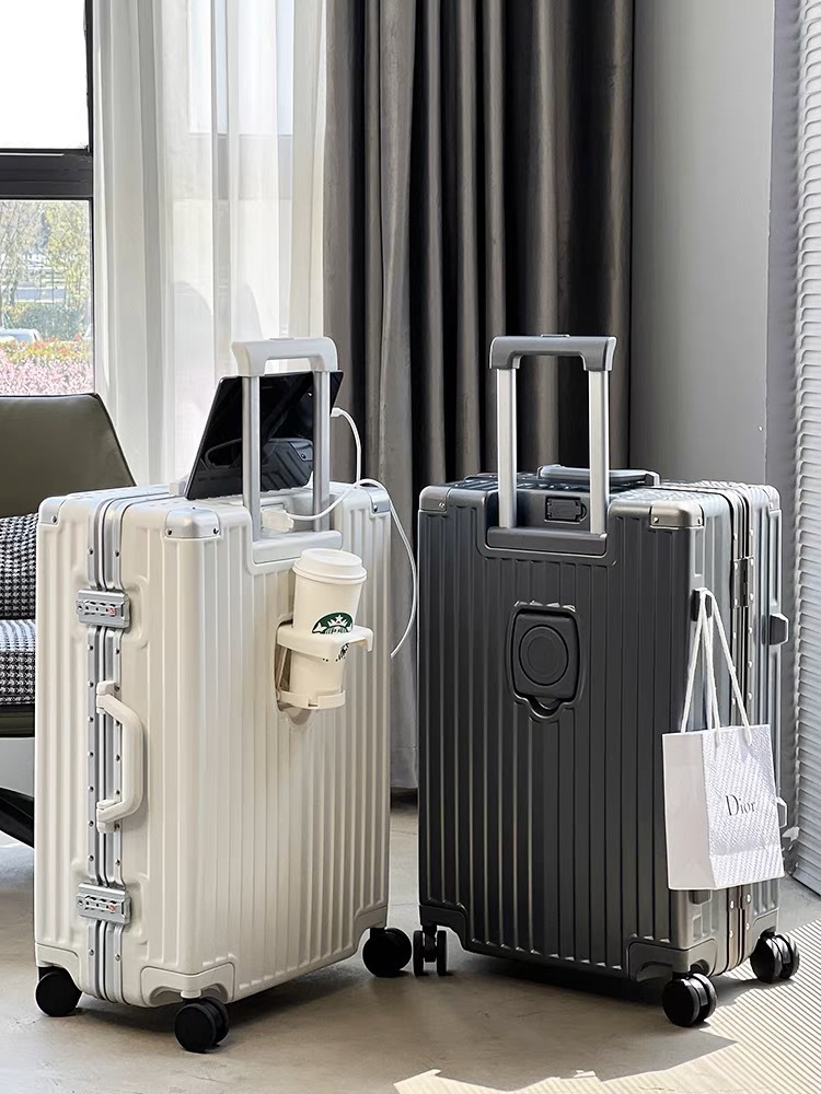 SUSHIMU حمل الأمتعة مع حامل ها - مراجعة Spinner Wheel Rolling Suitcase 20 Inch وسعره