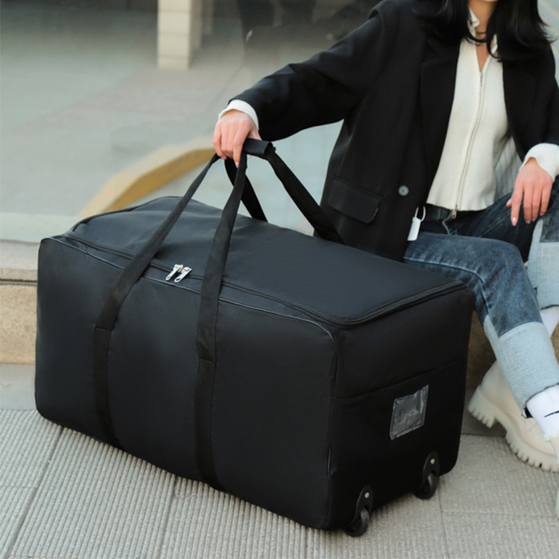أكياس عربة سعة كبيرة مع عجلات  - مراجعة Foldable Rolling Luggage Bag وسعره