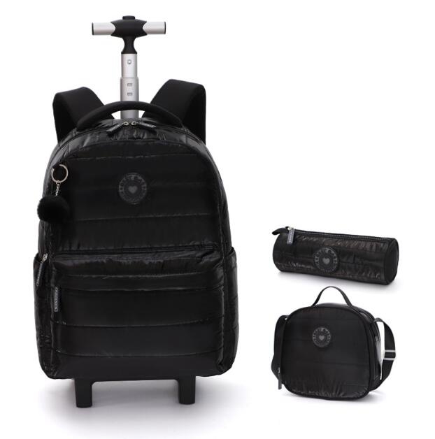 حقيبة ظهر مدرسية بعجلات مقاس 1 - مراجعة Foldable Rolling Luggage Bag وسعره