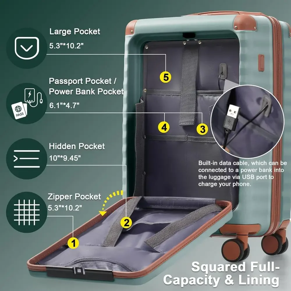 مجموعة حقائب سفر صلبة قابلة لل - مراجعة Expandable Hard Shell Luggage Set وسعره