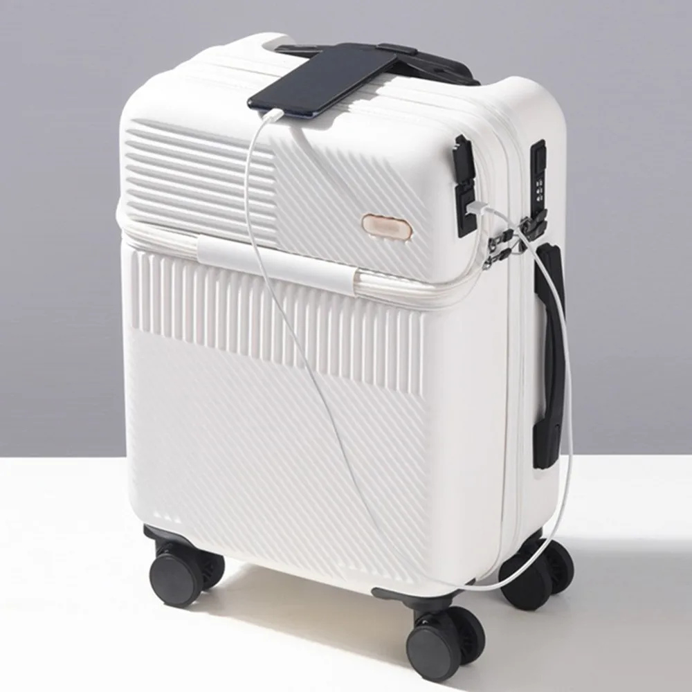 حقيبة سفر بعجلات بغطاء أمامي ق - مراجعة Front Opening Laptop Luggage 24 Inch وسعره