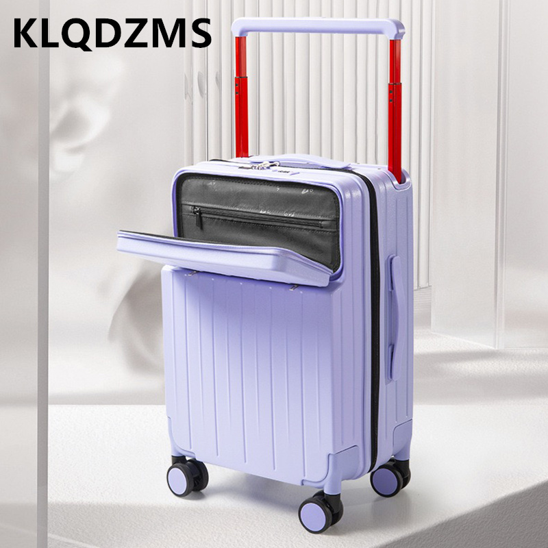 حقيبة سفر KLQDZMS مقاس 24 بوصة - مراجعة Front Opening Laptop Luggage 24 Inch وسعره
