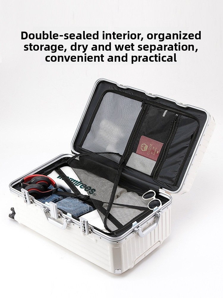 حقيبة سفر بإطار من الألومنيوم  - مراجعة Aluminum Frame Carry On Luggage وسعره