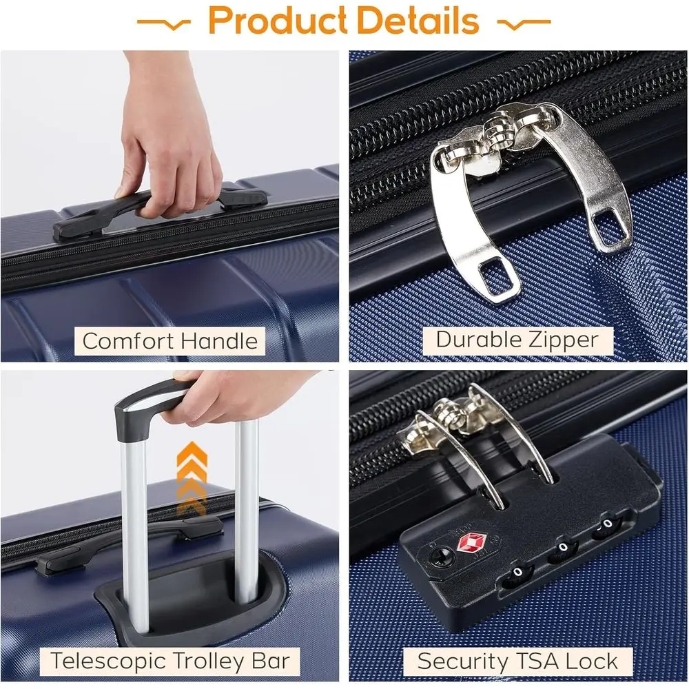 مجموعة حقائب سفر صلبة قابلة لل - مراجعة Expandable Hard Shell Luggage Set وسعره